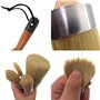 4pcs à la Craie Pinceau pour Meubles, Petit Pinceau à Cire Ovale Rond avec des Poils naturels pour la Peinture la Craie, pochoir