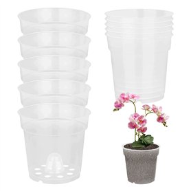 Pots d'orchidées 10pcs Pots végétaux Transparents 10