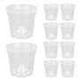Pots d'orchidées 10pcs Pots végétaux Transparents 10, 9 cm Graines de récipient de Fleurs en Plastique avec Trou pour Plantes ex