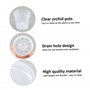 Pots d'orchidées 10pcs Pots végétaux Transparents 10, 9 cm Graines de récipient de Fleurs en Plastique avec Trou pour Plantes ex