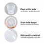Owddddtnxc Pots d'orchidées 10pcs Pots végétaux Transparents 10, 9 cm Graines de récipient de Fleurs en Plastique avec Trou pour