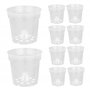Owddddtnxc Pots d'orchidées 10pcs Pots végétaux Transparents 10, 9 cm Graines de récipient de Fleurs en Plastique avec Trou pour