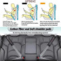 LKILFUWX Coussinets de ceinture de sécurité de voiture en 2 parties, pour Peugeot 307 CC 308 308 CC 406 407 Confortable et respi