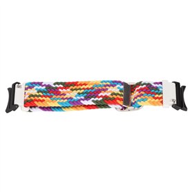 Bracelet de montre élastique tressé en nylon souple avec goupille pour Watch 4 (arc-en-ciel)