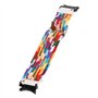 Bracelet de montre élastique tressé en nylon souple avec goupille pour Watch 4 (arc-en-ciel)