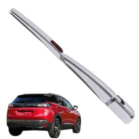 QHY Garniture De Couvercle De Balais D'essuie-Glace De Arrière pour 3008 GT 3008GT 2017 2018 2019 Chrome Couvrir pour Accessoire