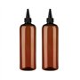 Applicateur à huile capillaire, 2pcs 500 ml / 16 bouteilles en plastique en plastique pour l'huile, bouteille huileuse à cheveux
