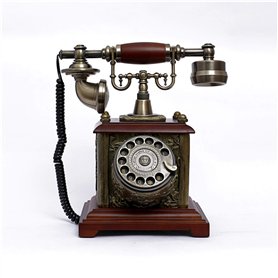 Statue Sculpture abstraite Ornement Artisanat moderne Art for salon Téléphone à cadran rotatif rétro vintage Téléphone fixe rétr