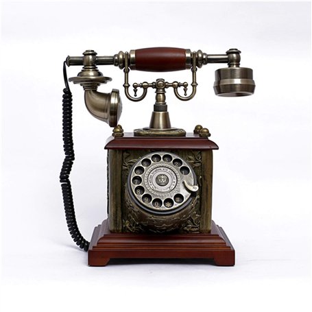 Statue Sculpture abstraite Ornement Artisanat moderne Art for salon Téléphone à cadran rotatif rétro vintage Téléphone fixe rétr