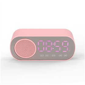 cigemay Réveil avec Haut-parleur Bluetooth/lumière Rétroéclairée/écran Miroir