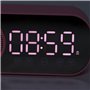 cigemay Réveil avec Haut-parleur Bluetooth/lumière Rétroéclairée/écran Miroir, Horloge Numérique Rose avec Radio FM Portative Ch