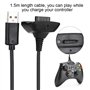 Câble de Chargeur pour Manette 360 - Câble de ABS à Rapide 2 en 1, Câble de Filaire pour Manette 360(Le Noir)