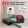 Débroussailleuse avec batterie et brosse anti-mauvaises herbes 21 V 4,0 Ah - Tondeuse à gazon électrique 4 en 1 - Pour batterie 