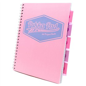 Pukka Cahier à spirales Rose pastel Format A4