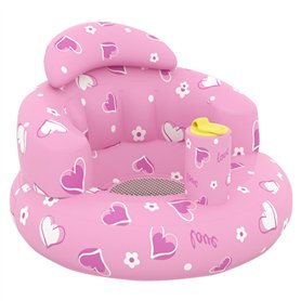 Houolsator Chaise bébé Gonflable Mignon siège Gonflable pour bébé Chaise de soufflage Stable avec Pompe intégrée siège Respirant