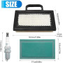 Pizgear Kit de mise au point du filtre à air 499486S avec filtre à carburant, filtre à huile et bougie d'allumage de rechange fo