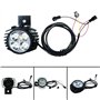 MEXWLOP Phare Avant 2 en 1 for Scooter électrique, Grand éclairage Avant for Moto KUGOO M4 Pro, Grand éclairage Avant avec klaxo