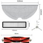 Szwaldaper Remplacement for aspirateur Robot Mova L600: Brosse rotative, Brosse latérale, filtres et Chiffon de Nettoyage Tampon