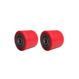 Lot de 2 rouleaux de transpalette - Roulement 6204 intégré