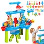 Noux pour enfants 1 ensemble à 3 niveaux Spacieux table sensorielle Table de sable coloré interactive parent-enfant de développe