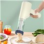 Enbebamd Maker de pâtes électriques 12x8 1500mAh Machine de Fabricants Nouilles ergonomiques avec 6 Outils Cuisine à Main Rapide