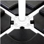 Dalles de Contrepoids 9 Kg pour Parasol 4 Pièces en Plastique Noir Résistant Caria