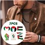 Yeory Pinte Pintine, 7pcs Alloy Palestine Flag Pin, International Travel Support Palestine Badge épingles en Vrac pour Chapeau, 