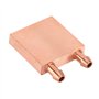 Bloc de Refroidissement en Cuivre pour Graphiques GPU Tête CPU - 40x40x10mm Dissipation de Chaleur en Cuivre Pure avec Canal d'é