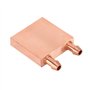Bloc de Refroidissement en Cuivre pour Graphiques GPU Tête CPU - 40x40x10mm Dissipation de Chaleur en Cuivre Pure avec Canal d'é