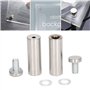 Boulons en Verre en Verre, Support de Support Mural Stand de Panneau Acrylique 12 Ensemble Kit Vis Publicitaire 19x60 Mm