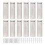 Boulons en Verre en Verre, Support de Support Mural Stand de Panneau Acrylique 12 Ensemble Kit Vis Publicitaire 19x60 Mm