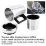 Dingln Thermo Electrique,350ML + 150ml en Acier Inoxydable Voiture Bouilloire Électrique Thé Thermos Tasse d'eau Chauffage 12V