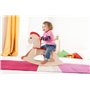 Hape Cheval à Bascule Rock and Ride en Bois pour Enfants, Poney avec Dossier et Arceau Ajustable pour l'Apprentissage de l'Équil