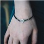 Philip Jones Bracelet de Citation de Noeud en Argent Sterling
