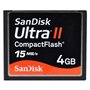Sandisk Ultra II 4GB Carte mémoire Compact Flash CF Carte mémoire Compact (Noir Ampoule)