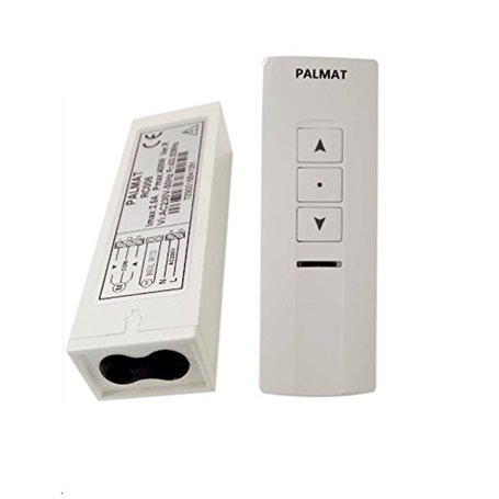 PALMAT Récepteur à commande radio sans fil pour moteur tubulaire de volet roulant avec 1 émetteur à 1 seul canal radio