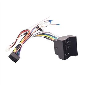 DEMULAX Adaptateur de câble de Faisceau de câblage stéréo d'autoradio Android 16 Broches