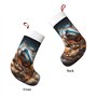 Chaussettes de Noël à suspendre pour décoration d'arbre de Noël Motif rugby sur le feu