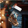 Chaussettes de Noël à suspendre pour décoration d'arbre de Noël Motif rugby sur le feu