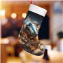Chaussettes de Noël à suspendre pour décoration d'arbre de Noël Motif rugby sur le feu