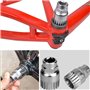 QUCHENG Outils de réparation de vélos multifonctionnels Professionnels, Outils de réparation de chaîne et de pédales de vélo dur