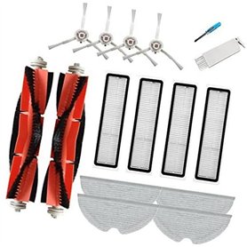 ZAPYVET Kit de 14 accessoires de rechange compatibles avec l'aspirateur robot Mova L600: 2 brosses principales