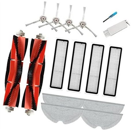ZAPYVET Kit de 14 accessoires de rechange compatibles avec l'aspirateur robot Mova L600: 2 brosses principales