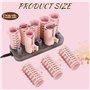 10pcs rouleaux de cheveux chauffés, rechargeables 160 degrés thermostatures currlers électriques pour femmes, outil de coiffage 