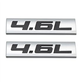 Lot de 2 emblèmes chromés noirs de 4