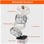 forplubossmmp Marmite Électrique 2 en 1 Et Cuiseur Vapeur avec 3 Plaques D'assaisonnement, Chauffe-Plats Double Couche avec Couv