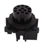 Prise électrique de Remorque, Prise de Remorque 13 Broches 12 V Connecteur de Remorque Femelle en Alliage D'aluminium pour Carav