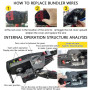 18,5 V Automatique Rebar Machine Bâtiment Machine à attacher Machine Renquez en acier 4-45 mm avec 2 batteries de pack pour les 