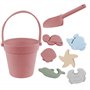 11 PCS/Set Sand Toys de qualité Alimentaire Les Jouets de Plage en Silicone coloré avec Sac en Mesh incluent la Pelle, Le Seau, 