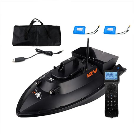 factildfulzhan Bateau de pêche télécommandé 12 V 600 m avec largage d'appâts et GPS